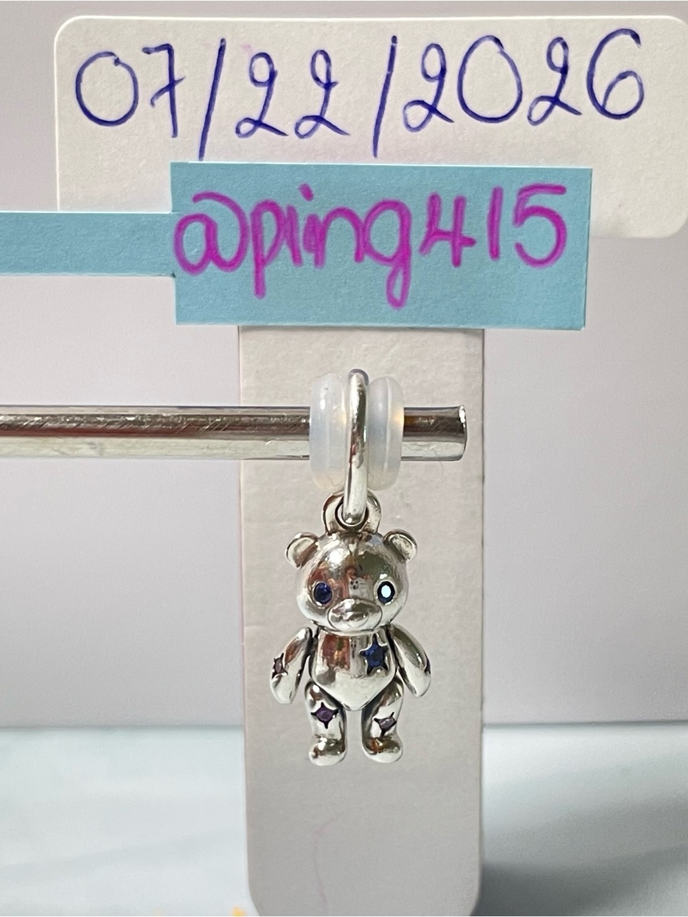 Pandora Movable Teddy Dangle